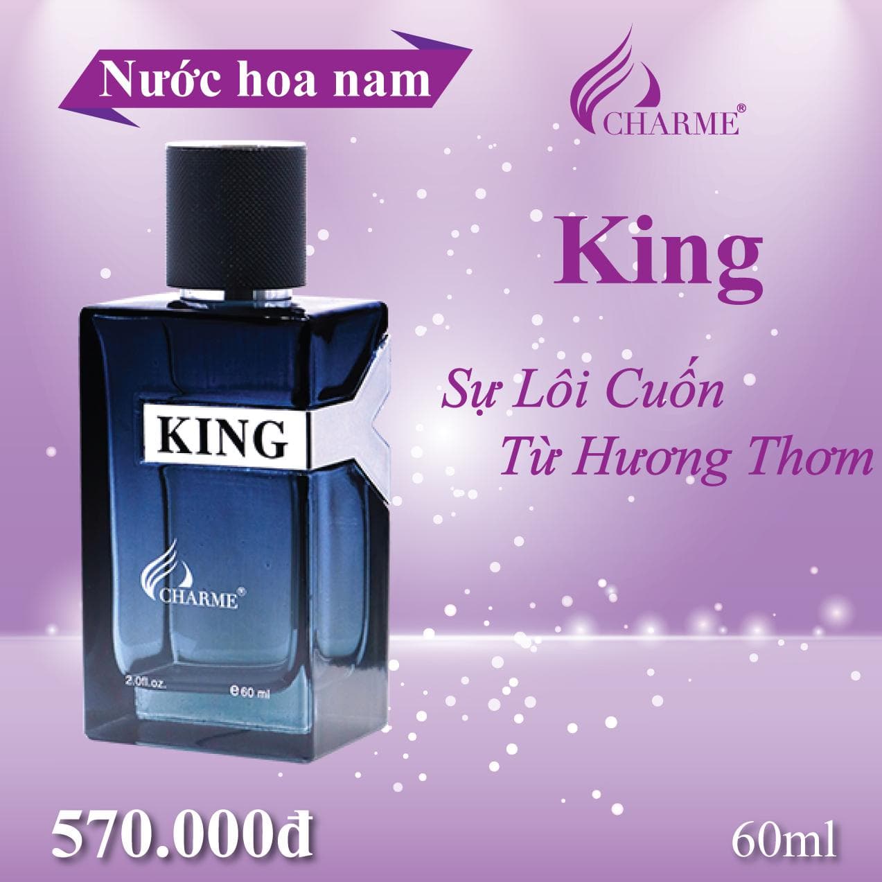 Nước Hoa Nam Charme King 60ml