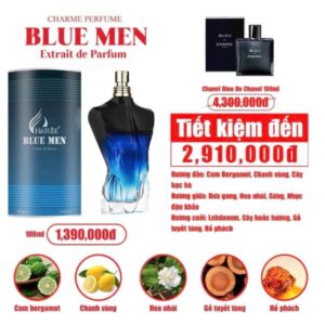Nước hoa Nam Charme Blue Men 100ml mẫu mới