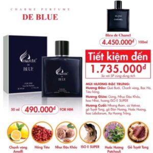 Nước hoa nam Charme De Blue 50ml